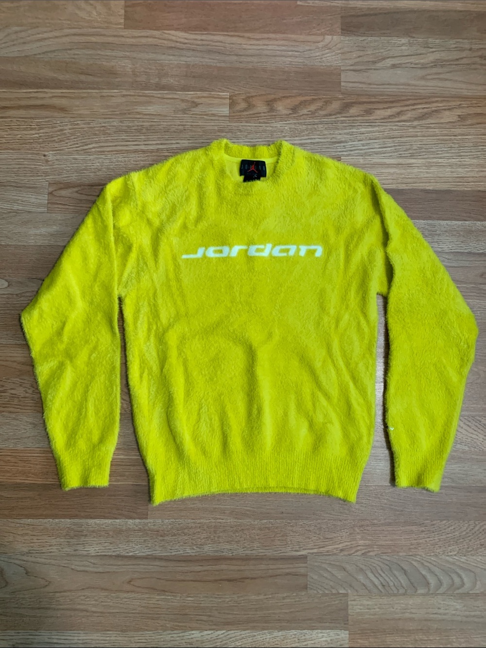 Jordan Bright Yellow Crewneck Sweater with White Logo